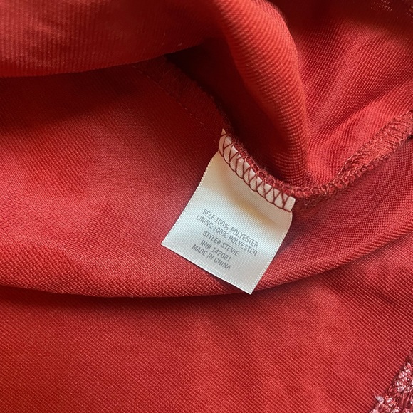 Francesca’s Embroidered Floral Coral Mini Dress - Picture 3 of 10